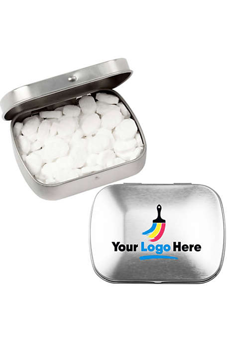 Peppermint MicroMints with Custom Logo Domed Tin