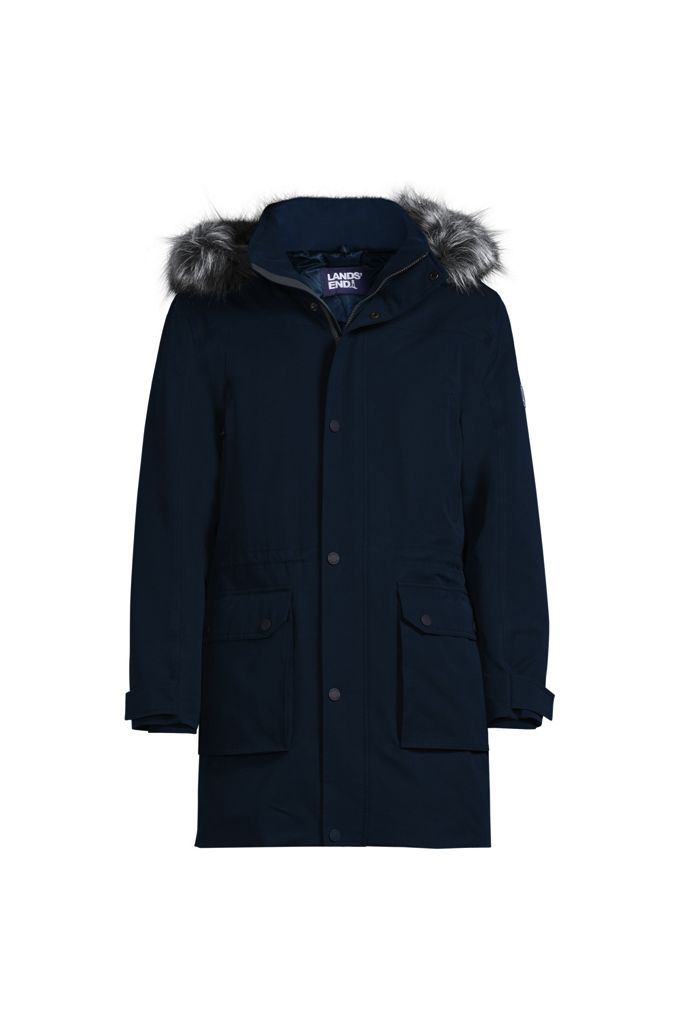 Lands' End Men's Expedition Waterproof Down Parka In Blue