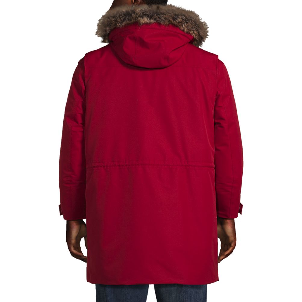 Land’s End Expedition Parka Large Red New deals With Tags Men! Faux Fur High Quality