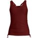 Women's Texture Chlorine Resistant Adjustable V-neck Underwire Tankini Top Swimsuit, Front