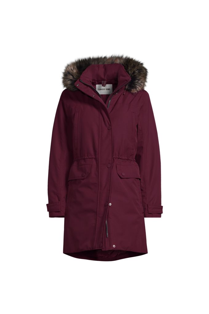 Lands' End Women's Expedition Down Waterproof Winter Parka In Red