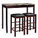 Linon Home Nystrom Espresso 3 piece Counter Set with Stools, Front