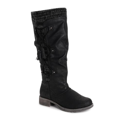 Knee high boots with arch clearance support