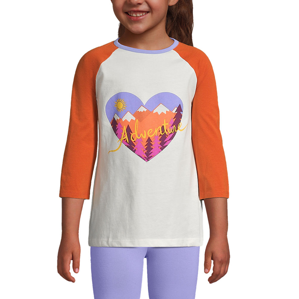 Girls Dark Green Chicago Raglan Logo T-Shirt