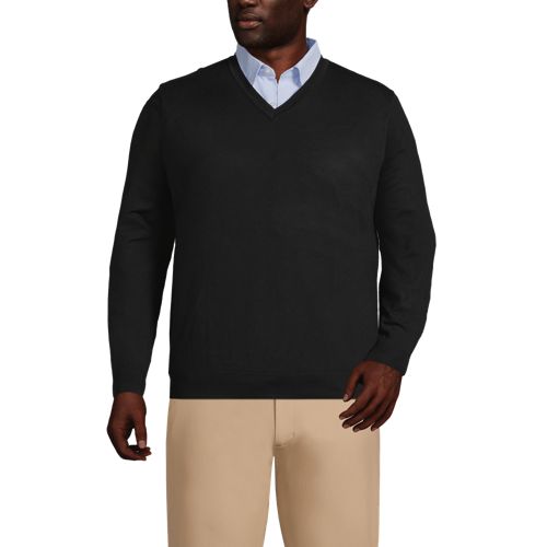 Buy Men Navy Solid V Neck Full Sleeves Sweater Online - 642535