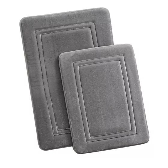 Truly Calm HeiQ AntiMicrobial Memory Foam Bath Rugs - Set of 2 - primary