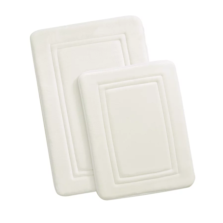 Truly Calm Heiq Antimicrobial Memory Foam Bath Rugs   Set Of 2