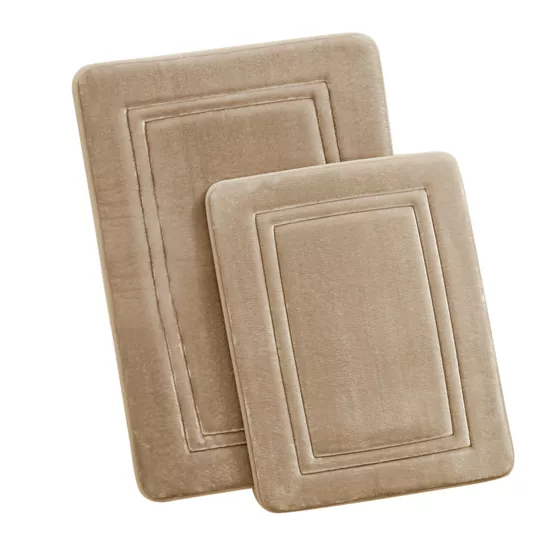 Truly Calm HeiQ AntiMicrobial Memory Foam Bath Rugs - Set of 2 - primary