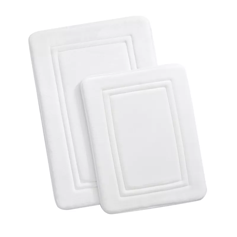 Truly Calm HeiQ AntiMicrobial Memory Foam Bath Rugs- Set of 2, alternative image