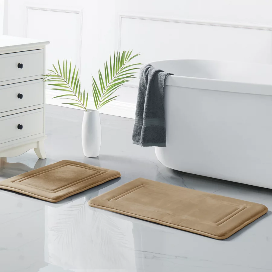 Truly Calm Heiq Antimicrobial Memory Foam Bath Rugs   Set Of 2 view 3
