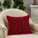 Saro Lifestyle Chenille Holiday Plaid Decorative Throw Pillow, alternative image