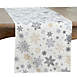 Saro Lifestyle Holiday Snowflakes 16x70 Table Runner, Front