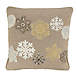 Saro Lifestyle Embroidered Snowflakes Decorative Throw Pillow, Front