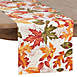 Saro Lifestyle Embroidered Autumn Leaves 16x54 Table Runner, Front