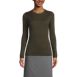 Women's Cotton Modal Long Sleeved Scallop Detail Pullover Sweater, Front