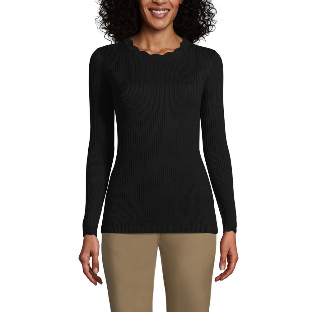 Scalloped hotsell neck sweater