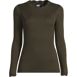 Women's Cotton Modal Long Sleeved Scallop Detail Pullover Sweater, Front