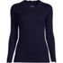 Women's Plus Size Cotton Modal Long Sleeved Scallop Detail Pullover Sweater, Front