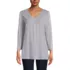 Women's Supima Micro Modal 3/4 Sleeve Notch Neck Tunic, Front