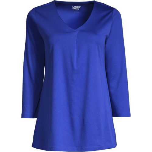 zanvin womens fall tops on clearance, Women's Fashion Printed Loose T-shirt  Mid-length 3/4 Sleeves Blouse Round Neck Casual Tops,Anniversary gift