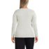 Women's Plus Size Cotton Modal Long Sleeved Scallop Detail Pullover Sweater, Back