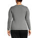 Women's Plus Size Cotton Modal Long Sleeved Scallop Detail Pullover Sweater, Back