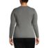 Women's Plus Size Cotton Modal Long Sleeved Scallop Detail Pullover Sweater, Back