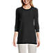 Women's Cotton Modal 3/4 Cable Sleeve Tunic Sweater, Front