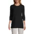 Women's Cotton Modal 3/4 Cable Sleeve Tunic Sweater, Front
