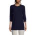 Women's Cotton Modal 3/4 Cable Sleeve Tunic Sweater, Front