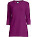 Women's Plus Size Cotton Modal 3/4 Cable Sleeve Tunic Sweater, Front