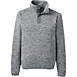 Unisex Big Sweater Fleece Snapneck Pullover, Front