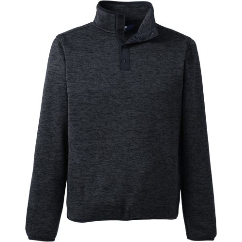 Unisex Sweater Fleece Snapneck Pullover