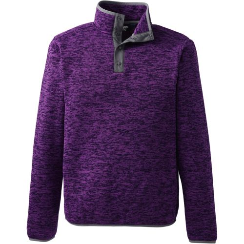 Unisex Sweater Fleece Snapneck Pullover