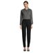 Women's Cotton Polyester Long Sleeve Button Front Top, alternative image