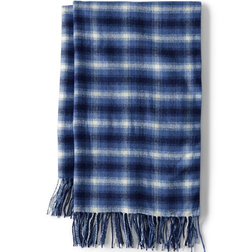 Checkered Throw Blanket Lands' End