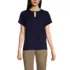 School Uniform Women's Keyhole Crepe Blouse, Front
