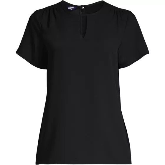 Women's Keyhole Crepe Blouse - primary