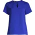 Women's Petite Keyhole Crepe Blouse, Front