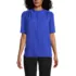 Women's Elbow Sleeve Crepe Popover Blouse, Front