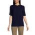 Women's Elbow Sleeve Crepe Popover Blouse, Front