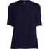 Women's Elbow Sleeve Crepe Popover Blouse, Front