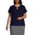 Women's Plus Size Keyhole Crepe Blouse, Front