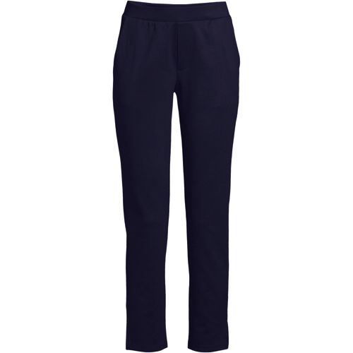 Lands' End Women's High Rise Bi Stretch Pintuck Boot Cut Pants