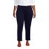 Women's Plus Size Mid Rise Pull On Ponte Ankle Pants, Front