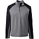 Unisex Rapid Dry Color Block Quarter Zip Pullover Shirt, Front