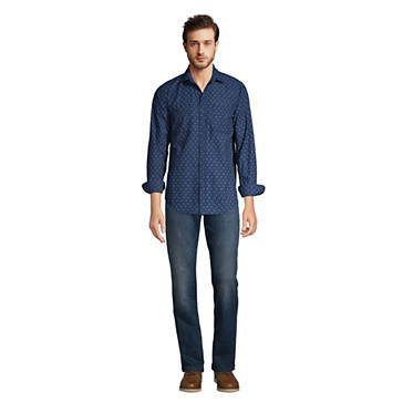 Blake Shelton x Lands' End Chambray Workerhemd, Classic Fit image number 5