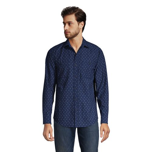 Blake Shelton x Lands' End Chambray Workerhemd, Classic Fit image number 2