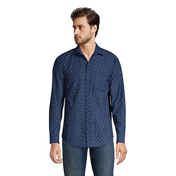 Blake Shelton x Lands' End Chambray Workerhemd, Classic Fit image number 2
