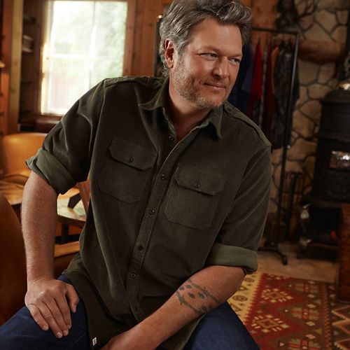 Blake Shelton x Lands' End Men's Traditional Fit Corduroy Work Shirt